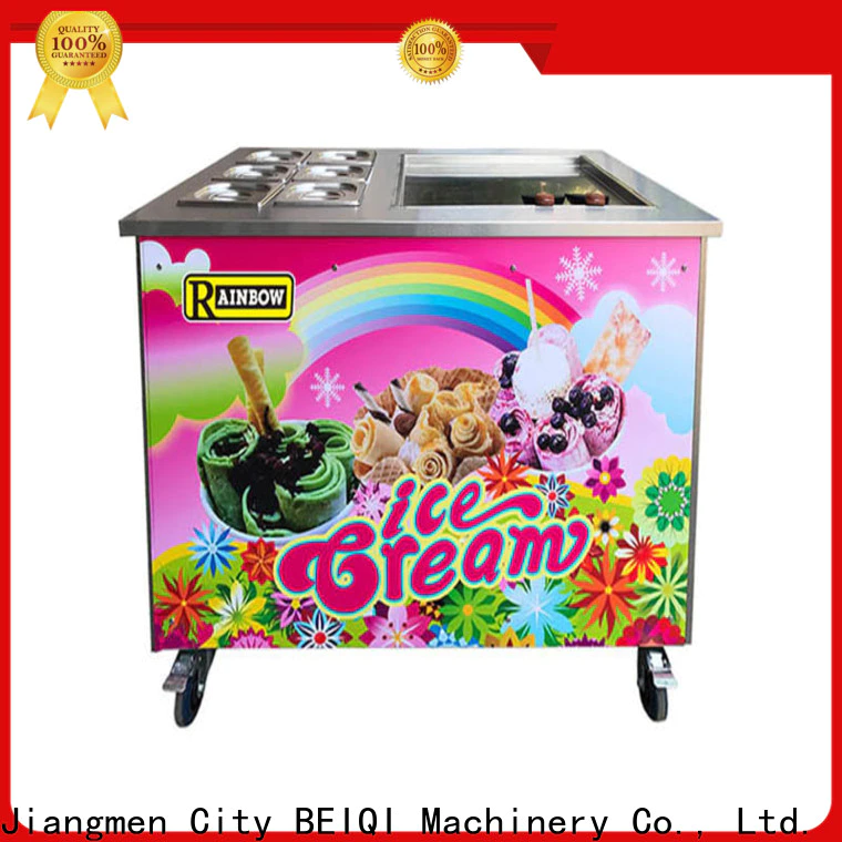 BEIQI Double Pan Fried Ice Cream making Machine suppliers for dinning hall