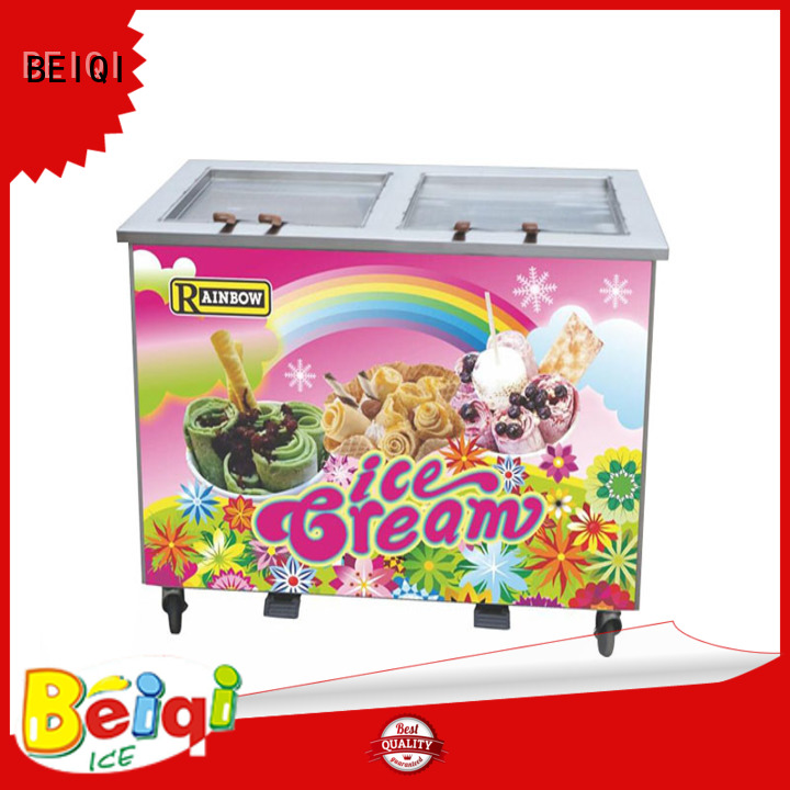 Breathable Fried Ice Cream Machine silver customization Snack food factory