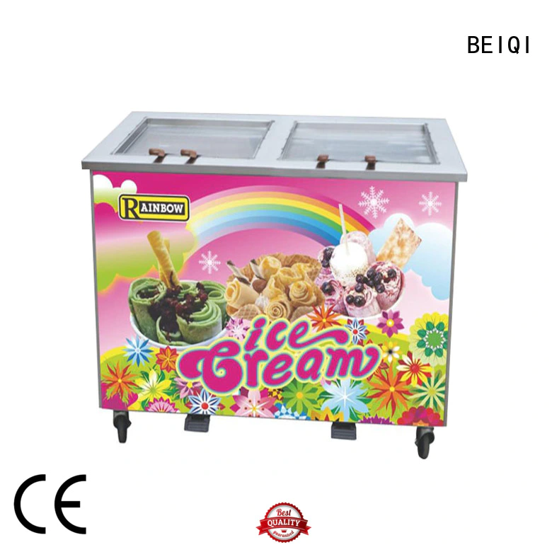 BEIQI silver Fried Ice Cream Machine free sample For Restaurant