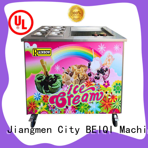 BEIQI silver Fried Ice Cream making Machine OEM Snack food factory