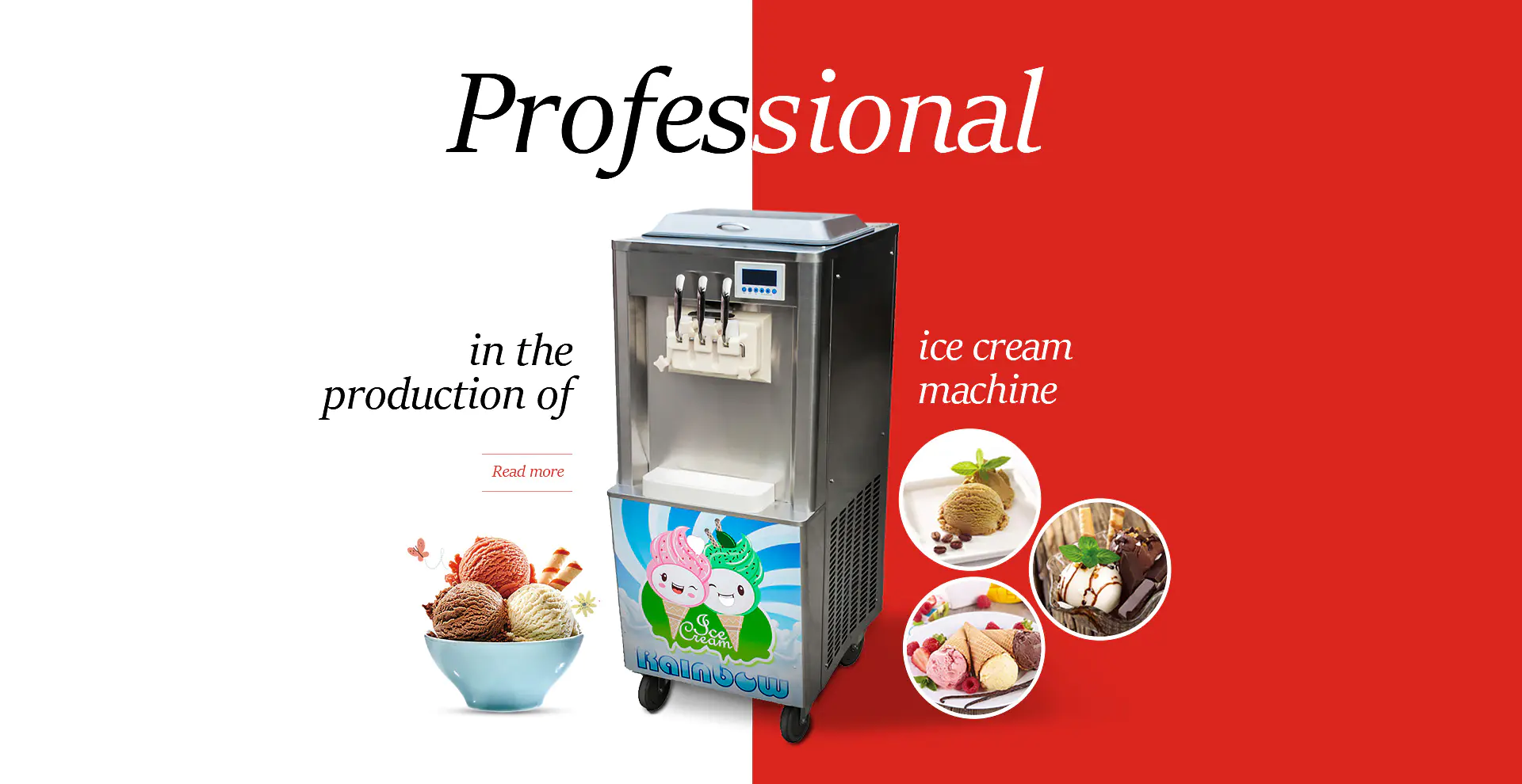 Soft serve ice cream machine supplier