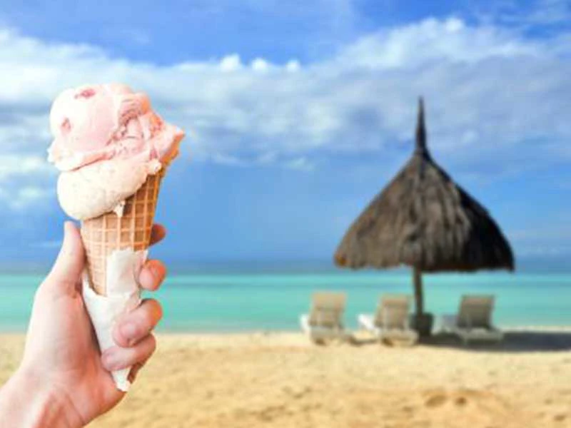 Ice Cream Machine In Beach
