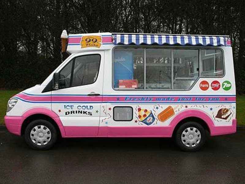 Ice Cream Machine In Ice Cream Car