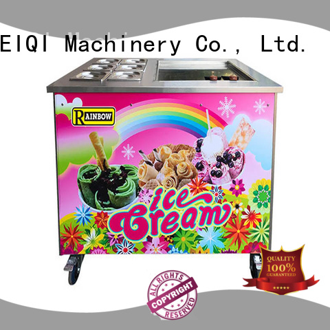 solid mesh Fried Ice Cream making Machine Double Pan get quote For dinning hall