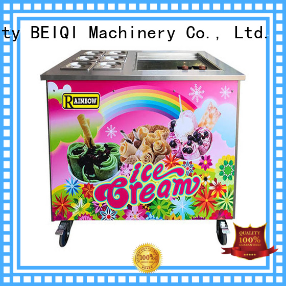 BEIQI Double Pan Fried Ice Cream Maker supplier For Restaurant