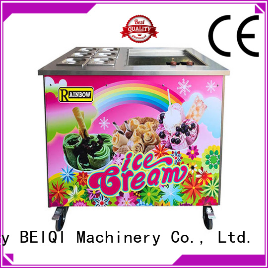 solid mesh Fried Ice Cream Maker Double Pan get quote Frozen food factory