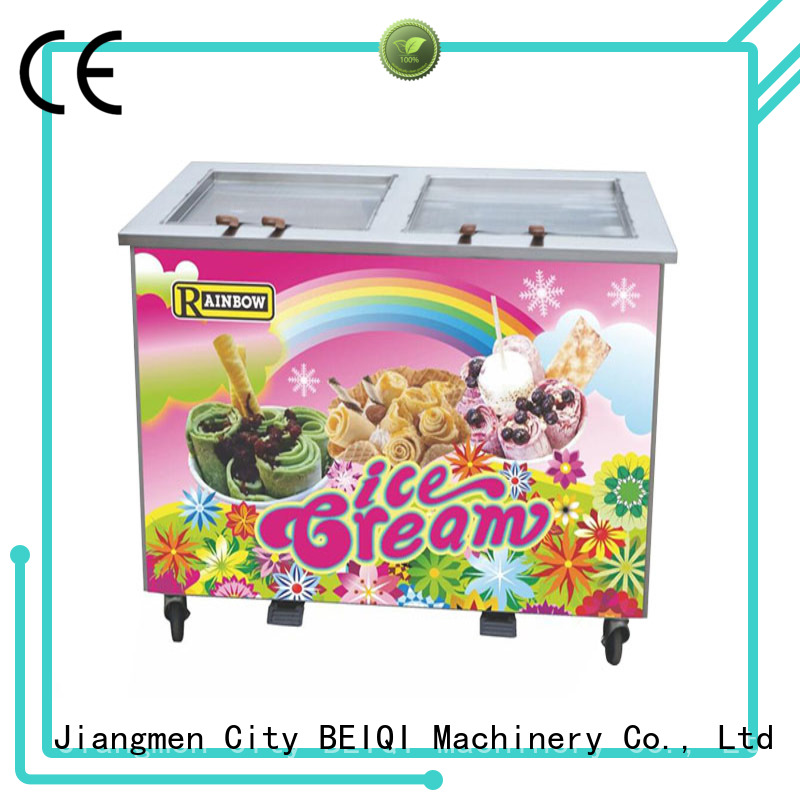 at discount Fried Ice Cream Machine Double Pan get quote Frozen food factory