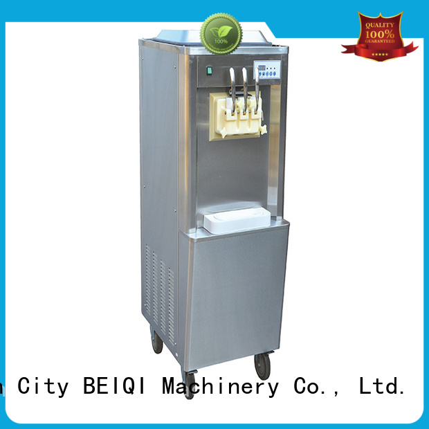 BEIQI solid mesh noise control Soft Ice Cream Machine different flavors For dinning hall