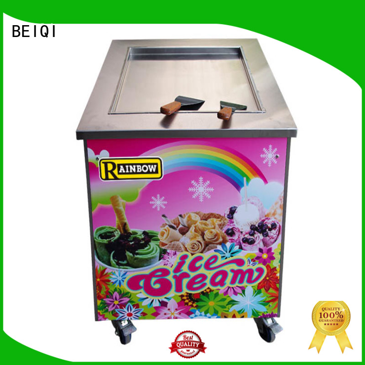 BEIQI Double Pan Fried Ice Cream making Machine ODM Snack food factory