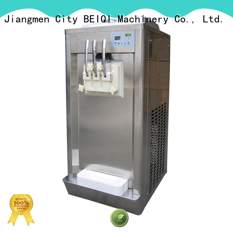 BEIQI solid mesh noise control Soft Ice Cream Machine silver For commercial