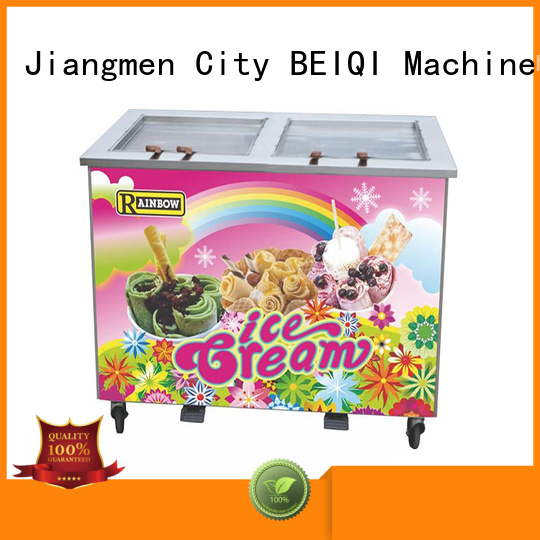 BEIQI Double Pan Fried Ice Cream Machine supplier For commercial