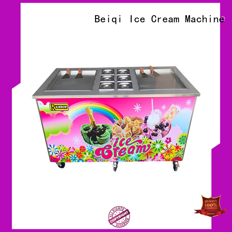 Breathable Fried Ice Cream Maker silver for wholesale Frozen food factory