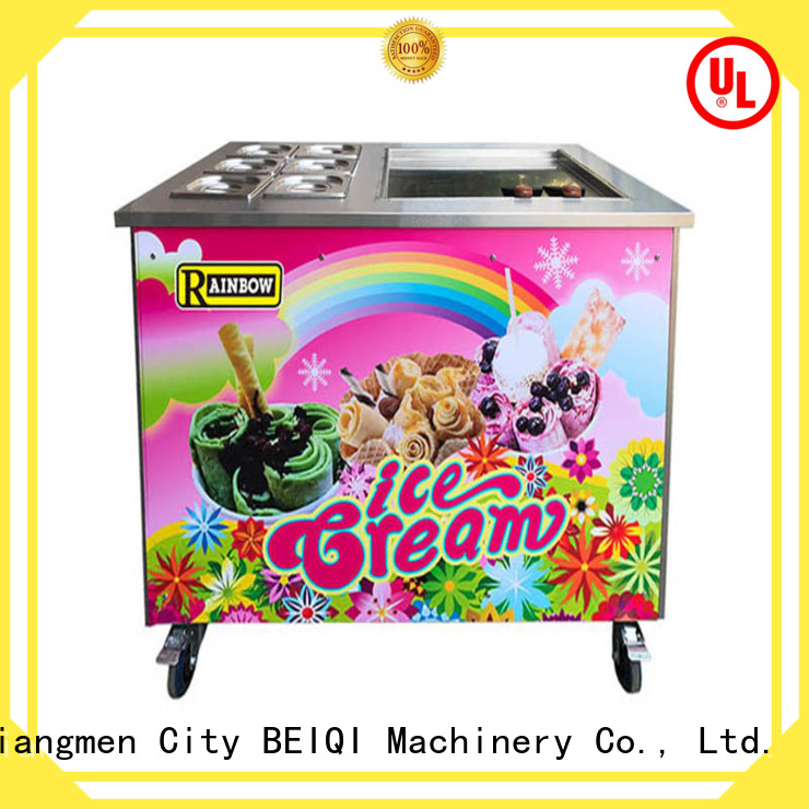 BEIQI different flavors Fried Ice Cream Machine OEM For Restaurant