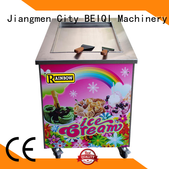 BEIQI Double Pan Fried Ice Cream making Machine customization For dinning hall