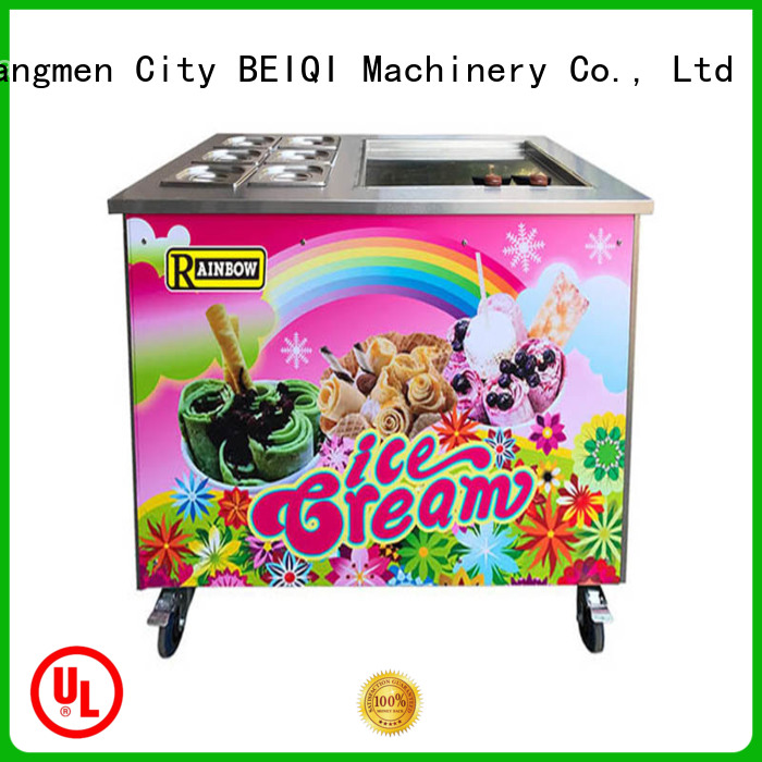 BEIQI different flavors Fried Ice Cream Machine free sample For dinning hall