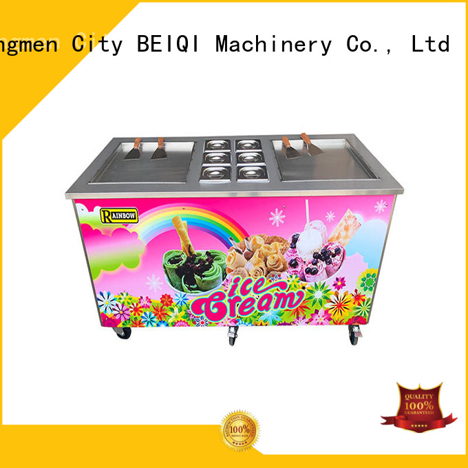 portable Fried Ice Cream making Machine Double Pan customization For dinning hall