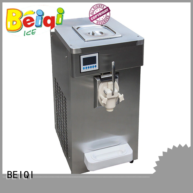 BEIQI funky Manufacturer supply Commercial Soft Ice Cream Machine different flavors Snack food factory